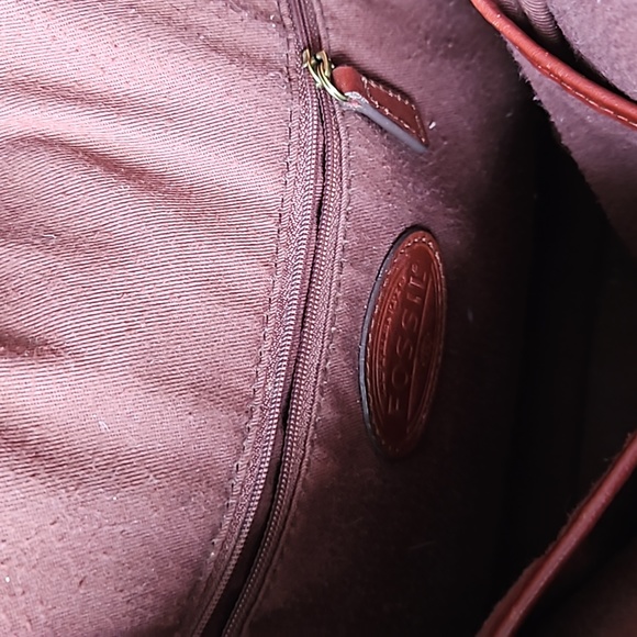 Fossil Vintage Reissue Weekender Blue Canvas Ikat & leather bag - Picture 5 of 6